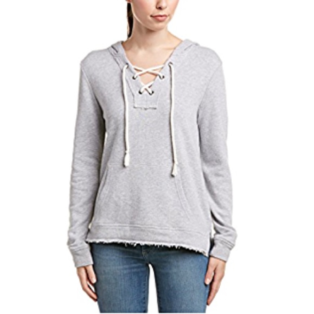 Splendid Active Lace Up Hoodie